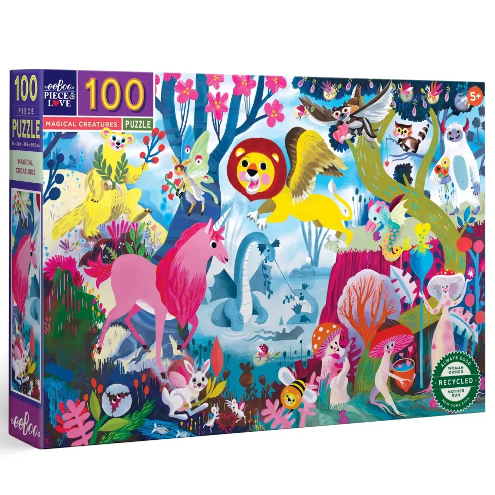 eeBoo 100 Piece Puzzle Magical Creatures