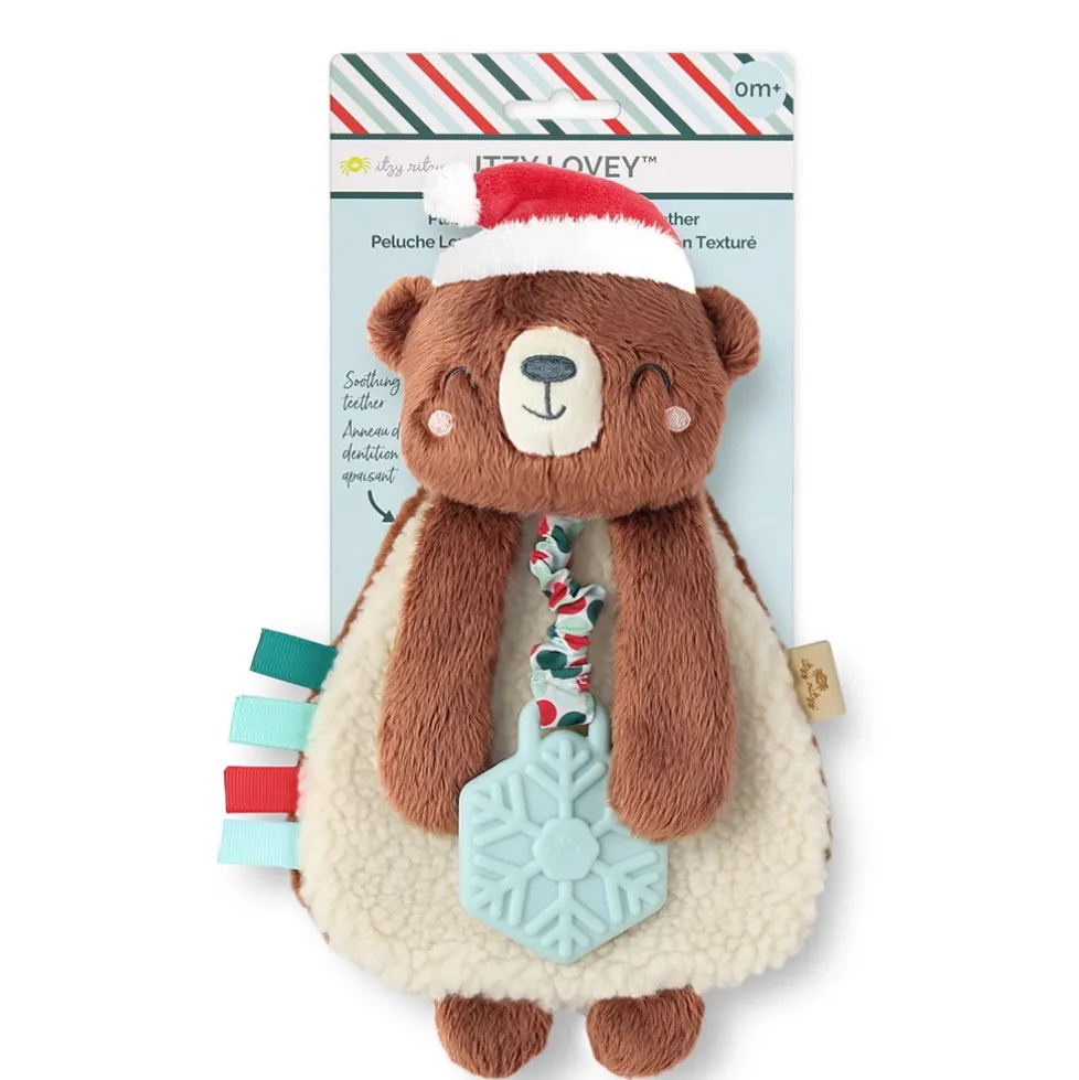 Itzy Ritzy Itzy Lovey™ Holiday Bear Plush + Teether Toy