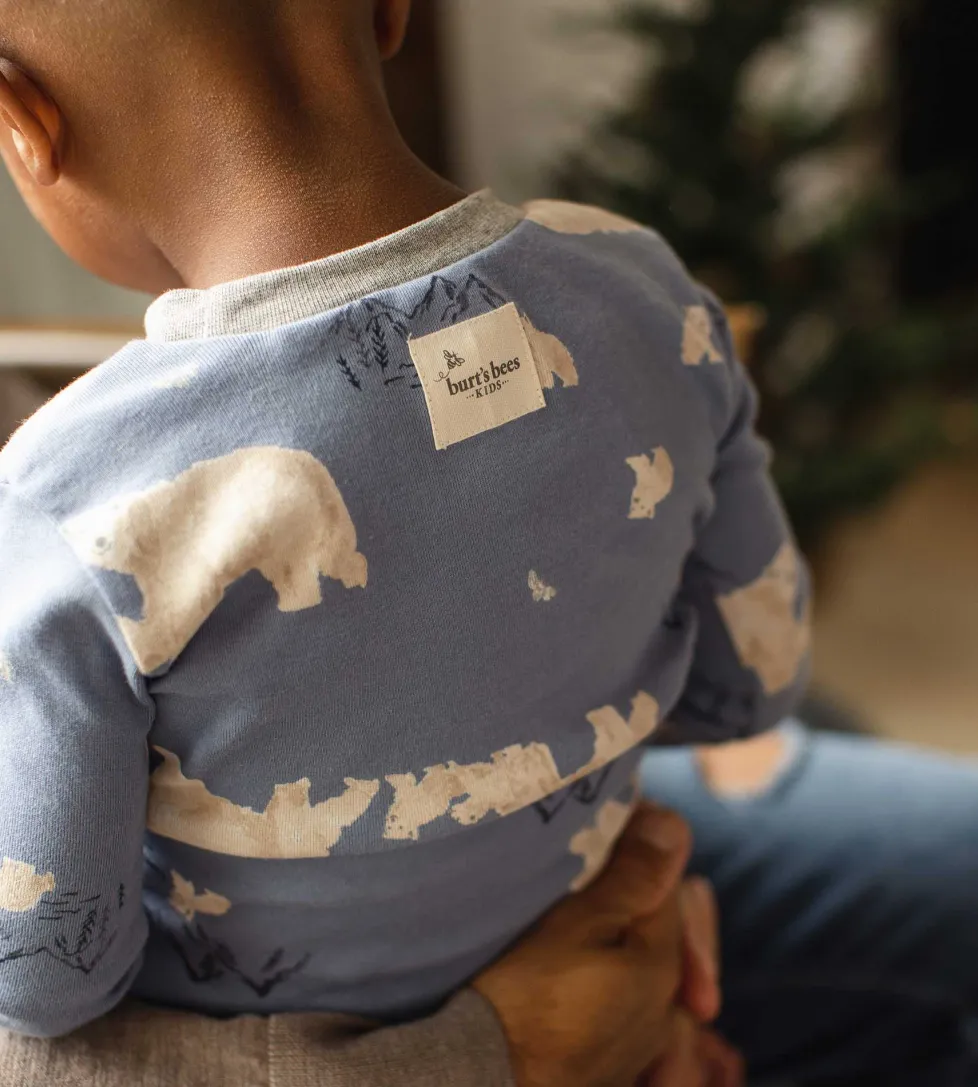 Burt's Bees Organic Baby One-Piece Sleeper Polar Mountain