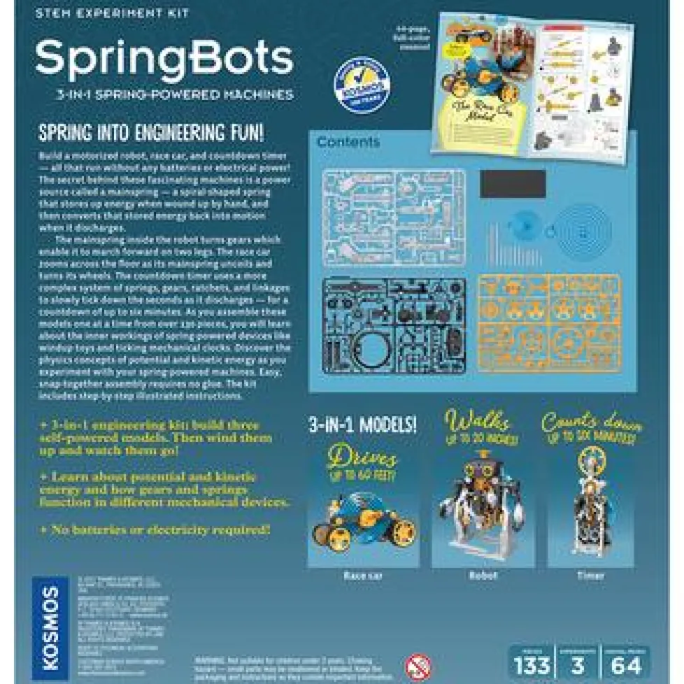 Thames & Kosmos SpringBots: 3 in 1 Spring-Powered Machines
