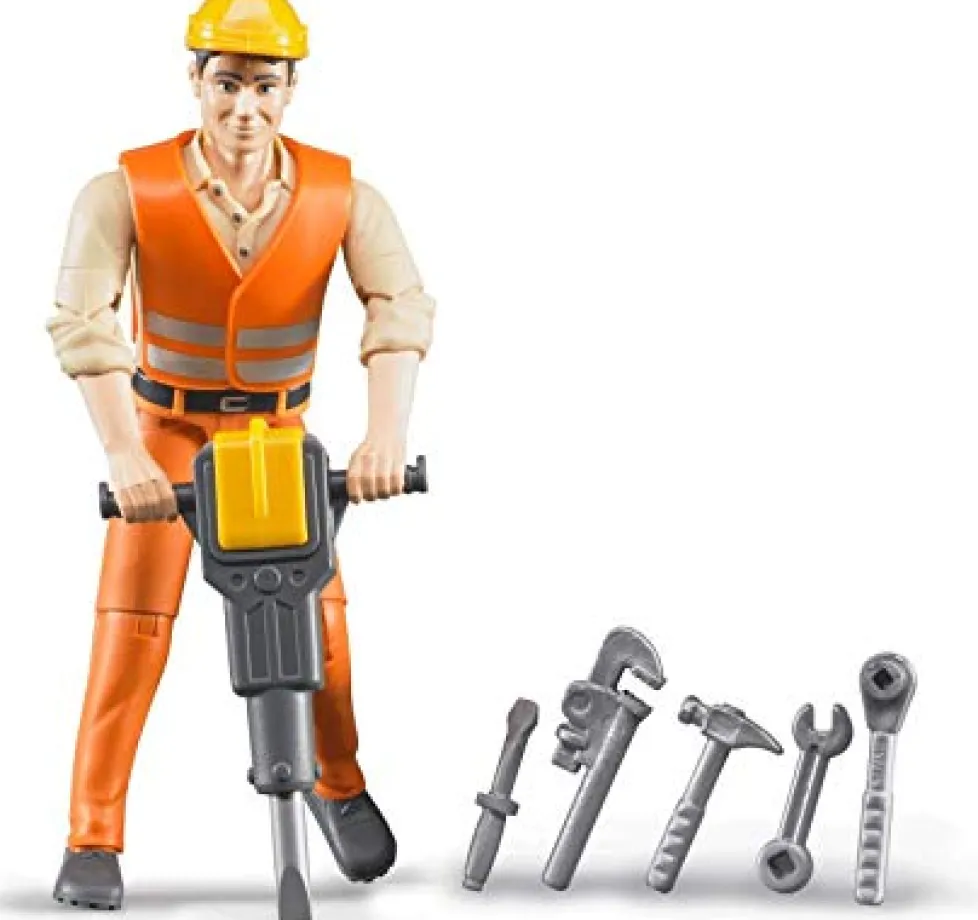Bruder® Construction Worker with accessories