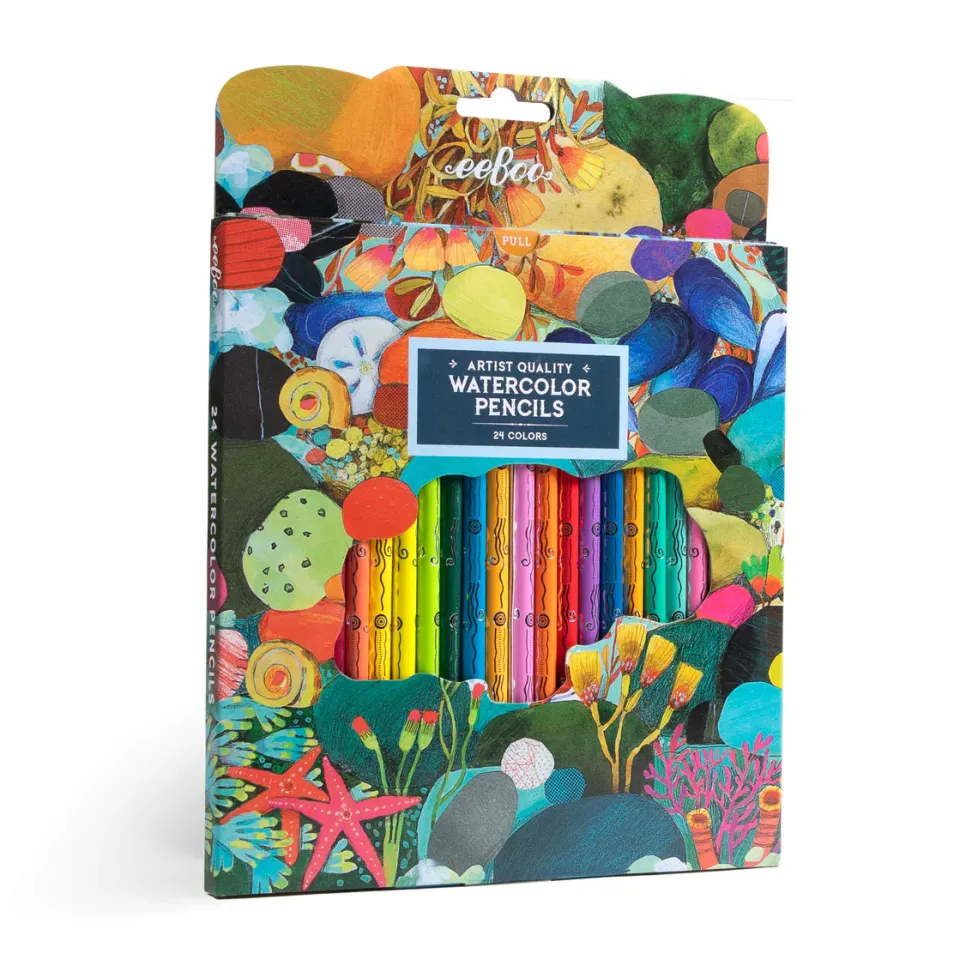 eeBoo Watercolor 24 Pencils: Tidepool
