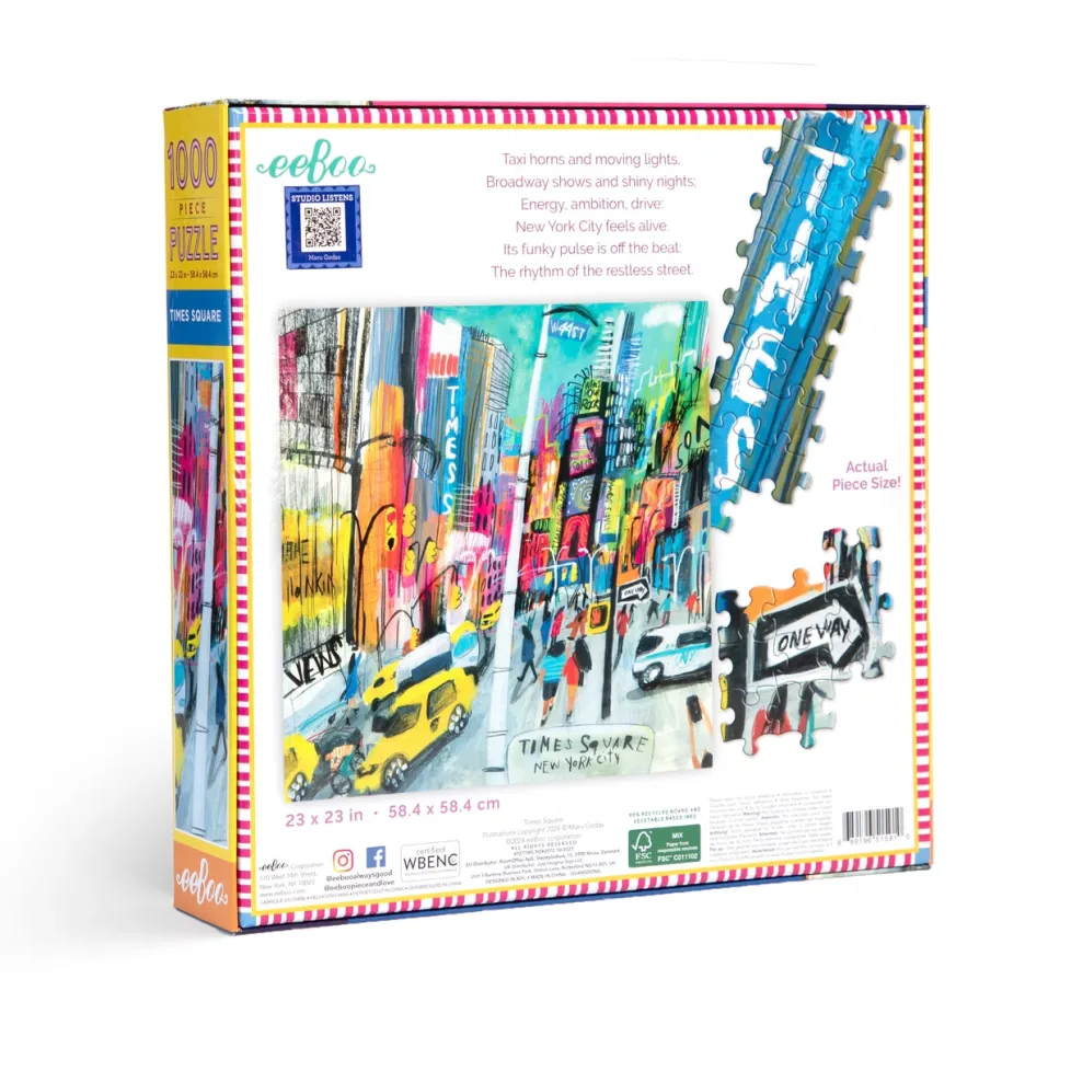 eeBoo 1000 Piece Puzzle Times Square