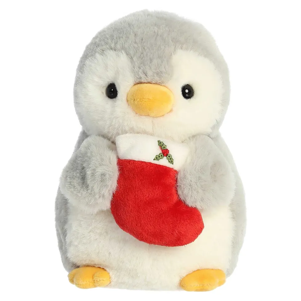 Aurora PomPom Penguin with Stocking 8"