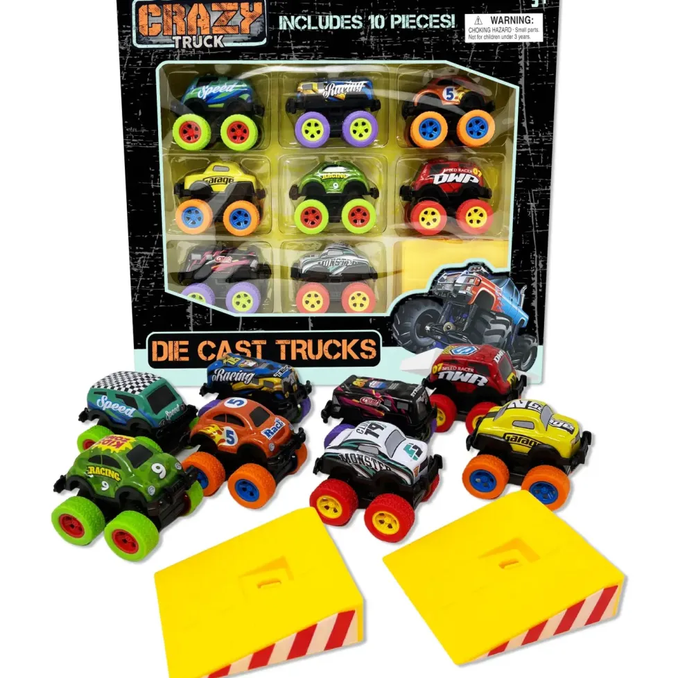 Thin Air Brands Crazy Truck Die Cast Trucks 10 piece set