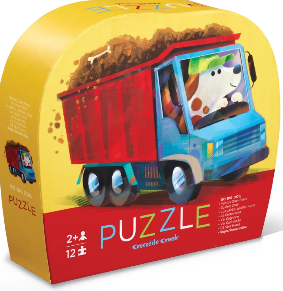 Crocodile Creek 12 Piece Mini Puzzle Go Big Dog