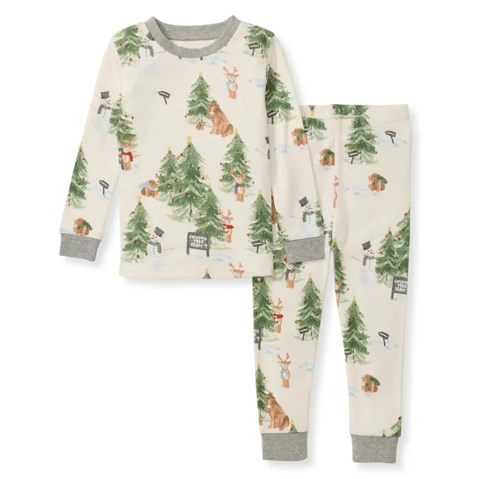 Burt's Bees Organic Two-Piece Pajamas Christmas Tree Farm