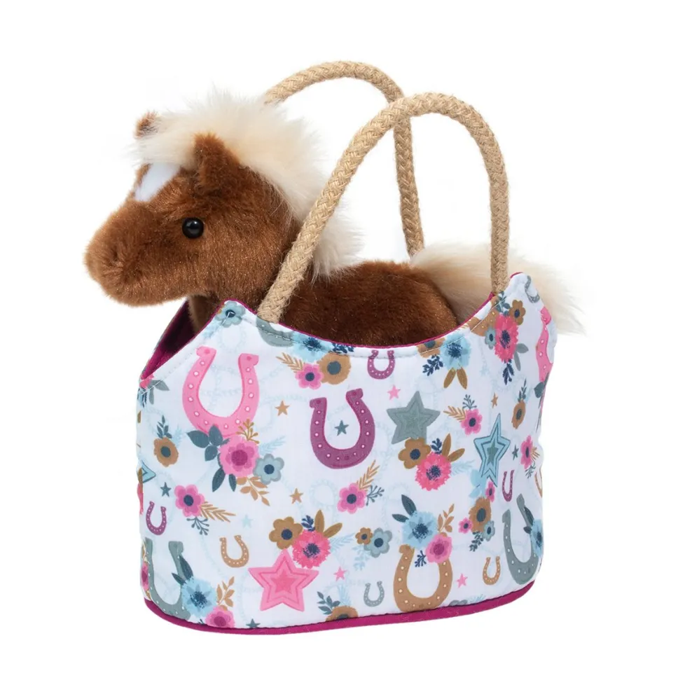 Douglas Sassy Pet Sak Boho Horseshoe with Chestnut Horse 6.5"