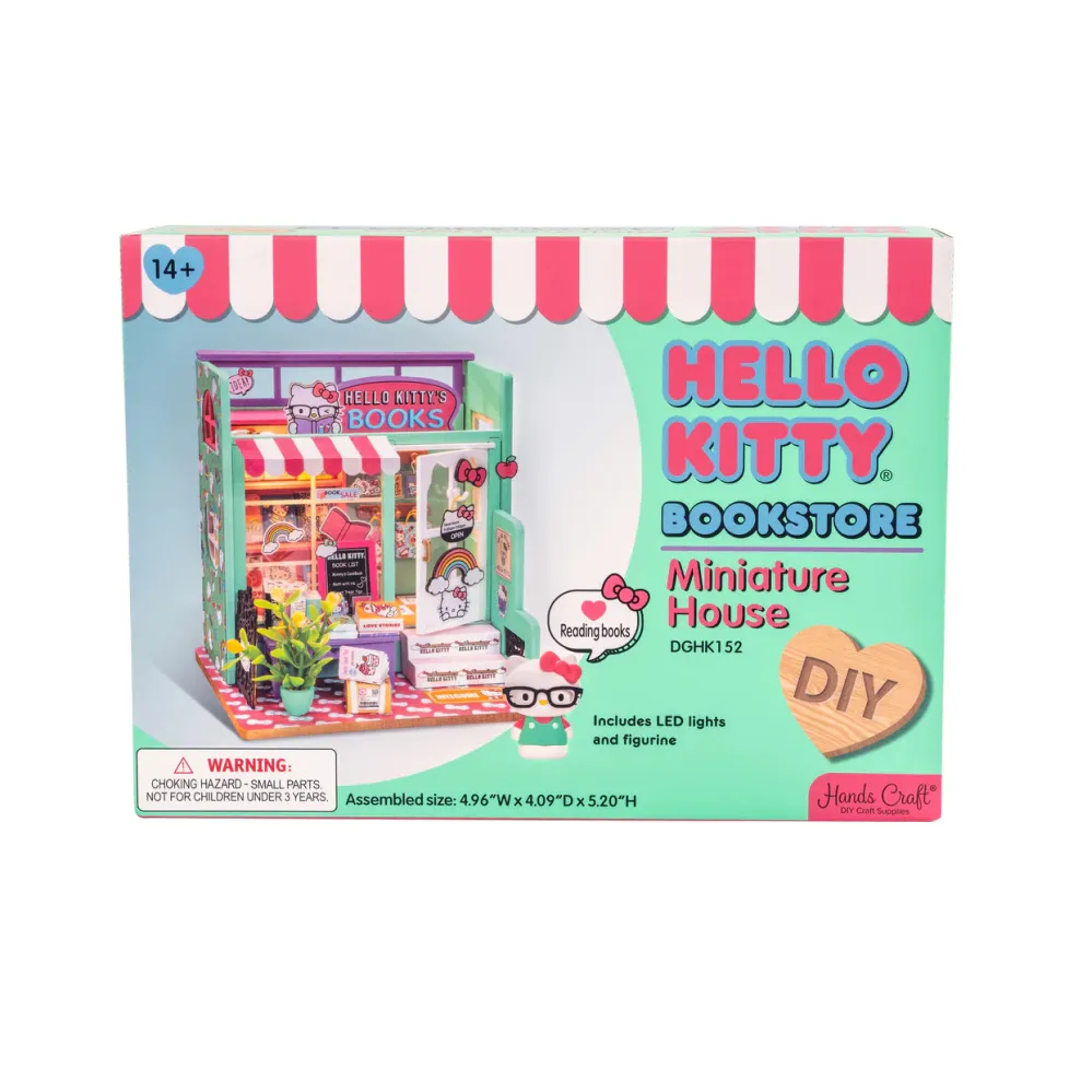 Hands Craft Hello Kitty® DIY Miniature Bookstore Kit