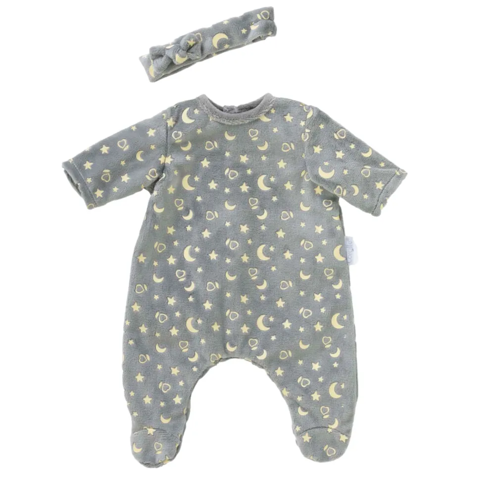 Corolle Dolls Clothes 12" Pajamas and Headband (Glow in the Dark)