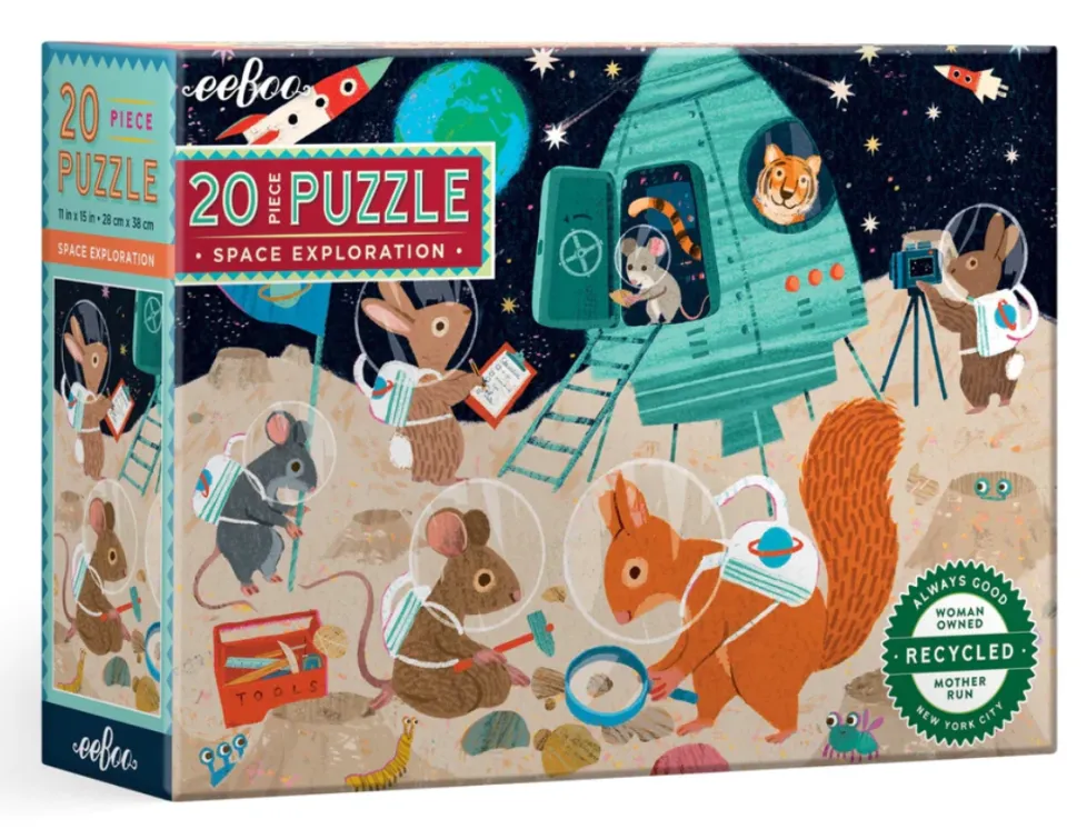 eeBoo 20 Piece Puzzle Space Exploration