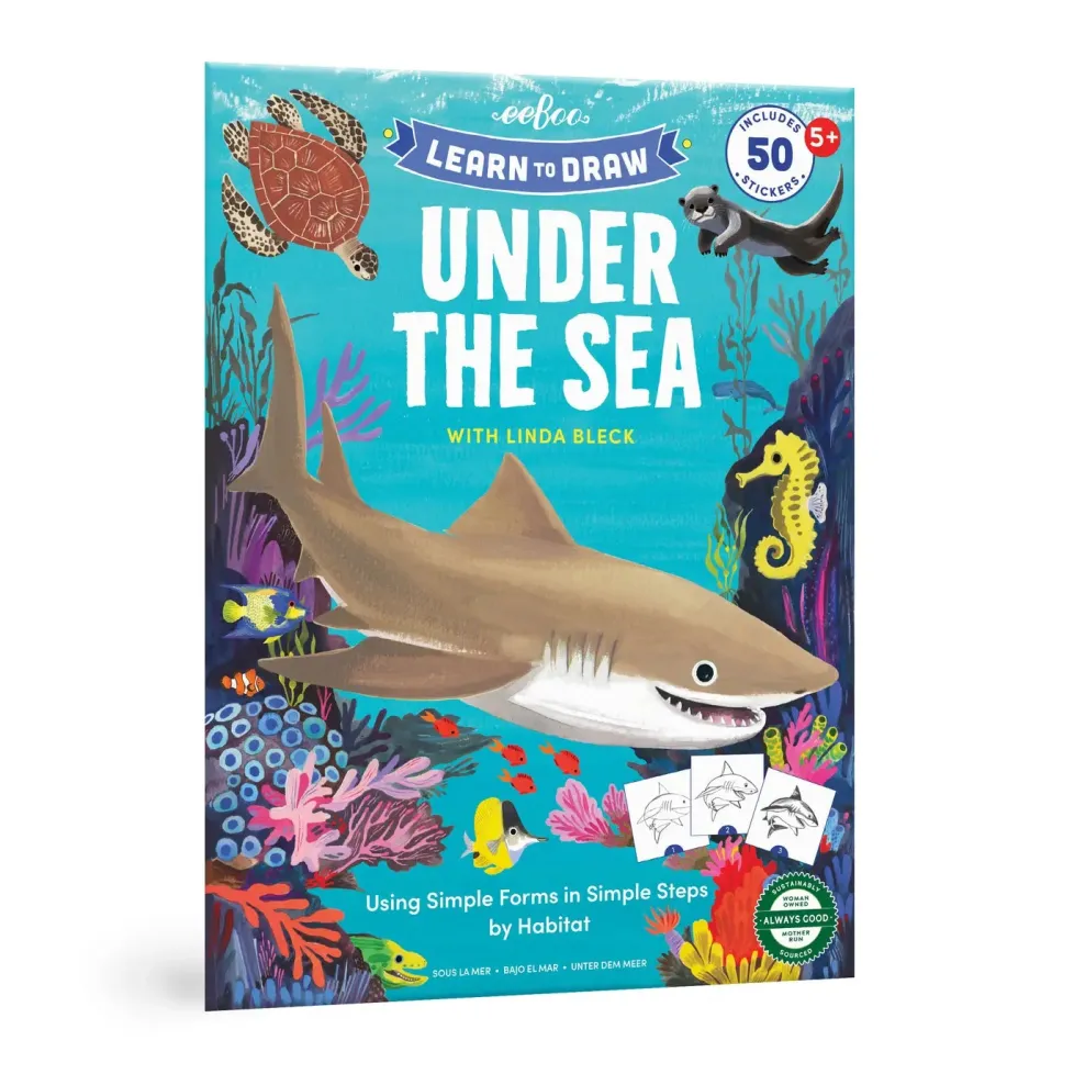 eeBoo Learn to Draw Under the Sea with Stickers