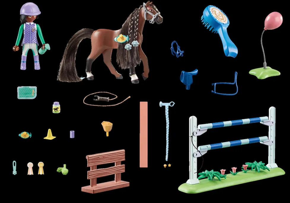 Playmobil Horses of Waterfall: Jumping Arena with Zoe and Blaze 71355