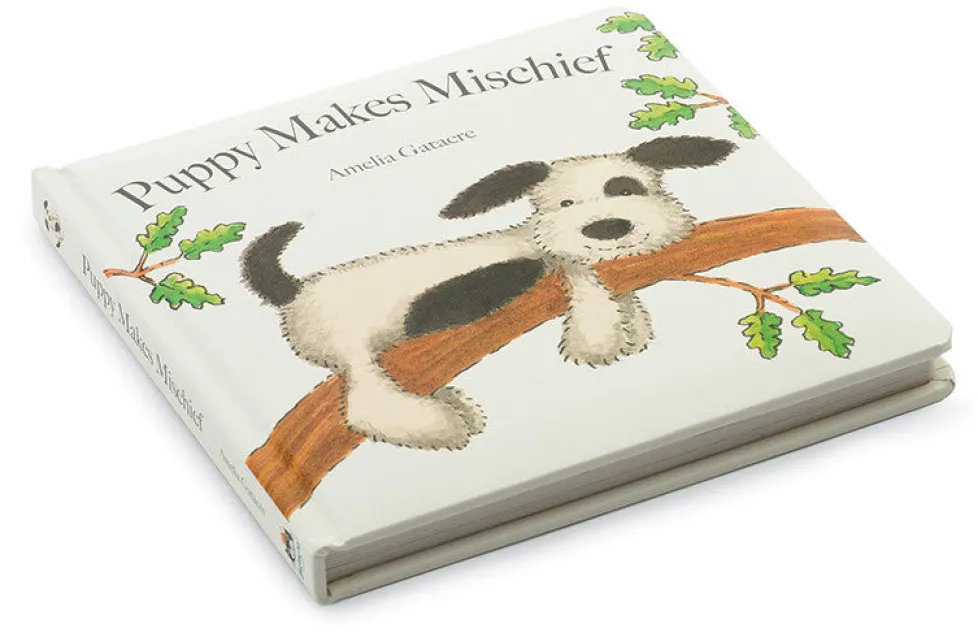 Jellycat Book Puppy Makes Mischief