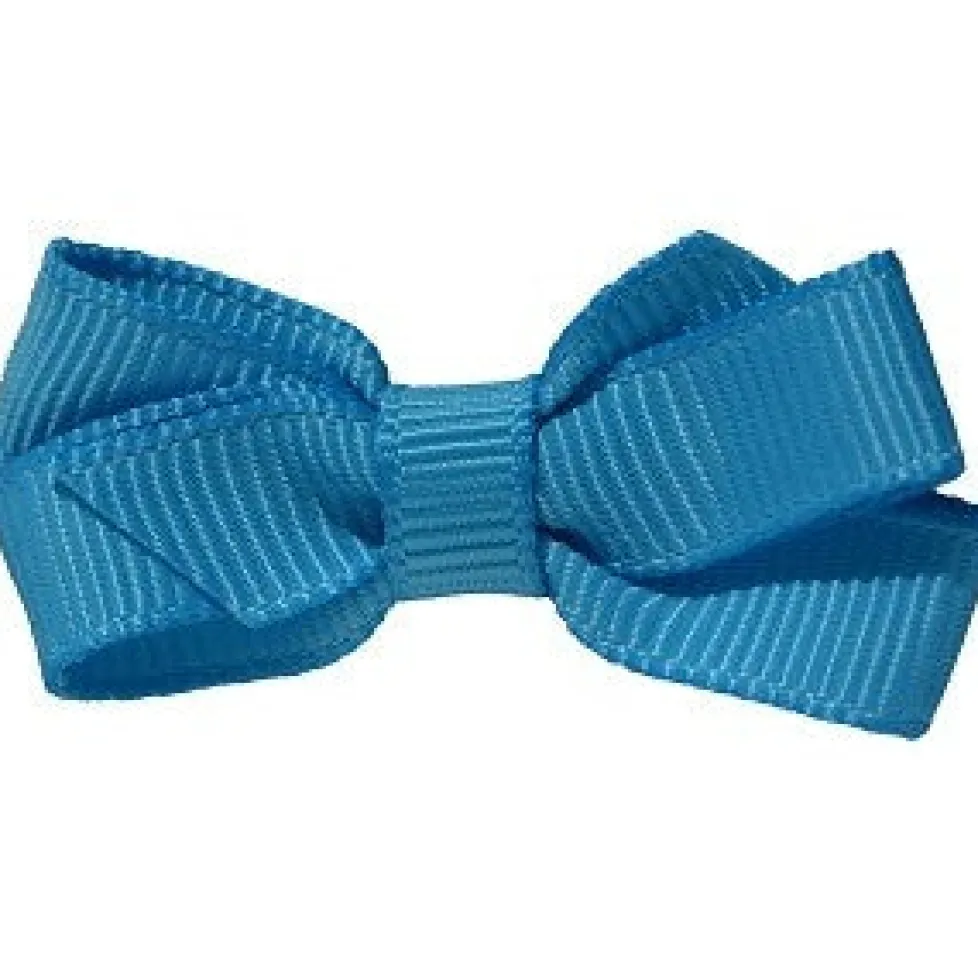 No Slippy Hair Clippy Haley Mini Grosgrain Bow French Blue