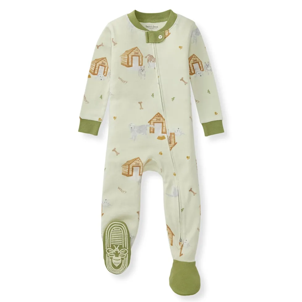 Burt's Bees Organic Baby One-Piece Sleeper Dog House