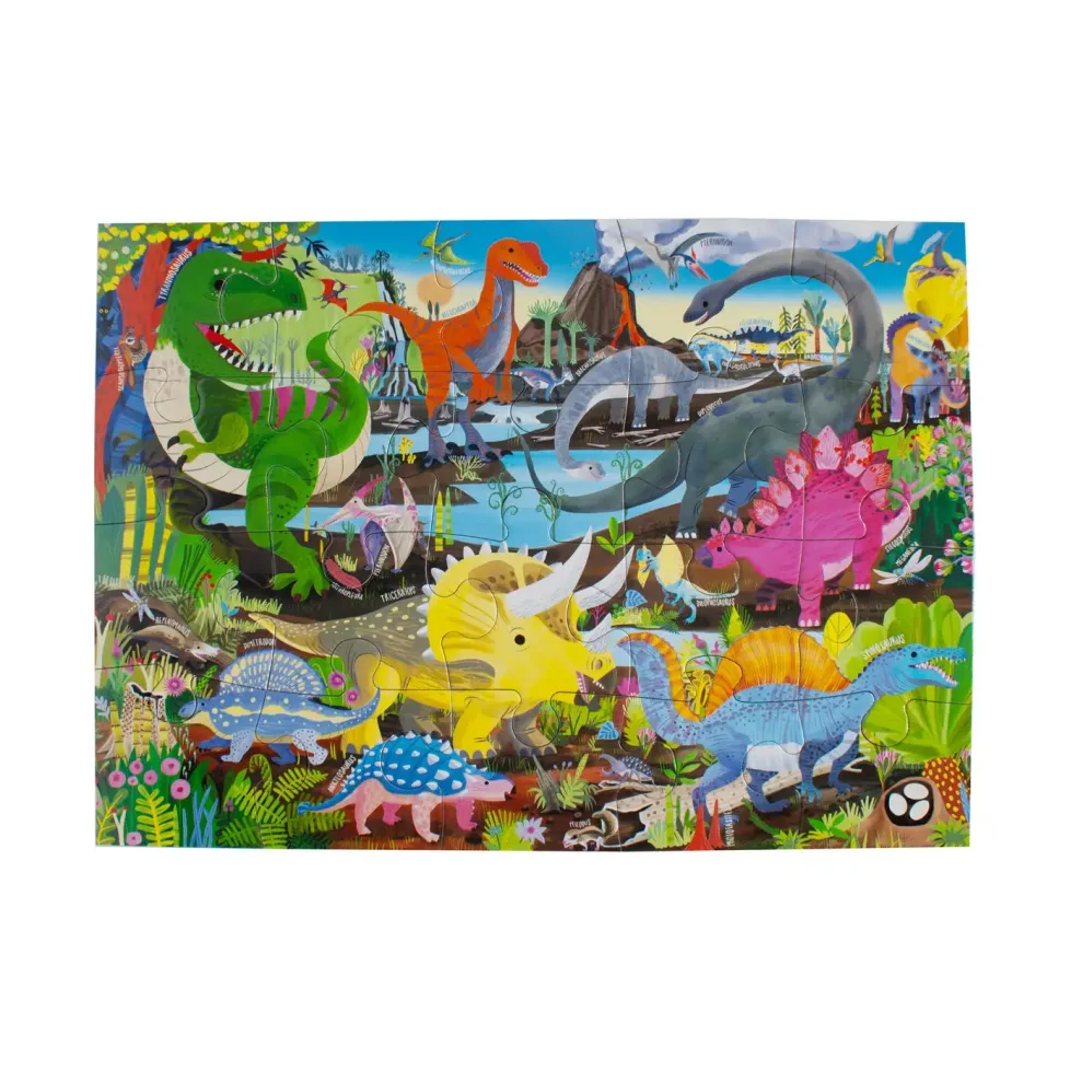 eeBoo 20 Piece Puzzle Dinosaur Land