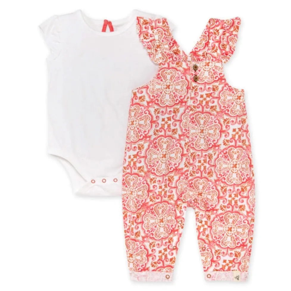 Burt's Bees Organic Baby Boho Tiles Jumpsuit & Bodysuit Set