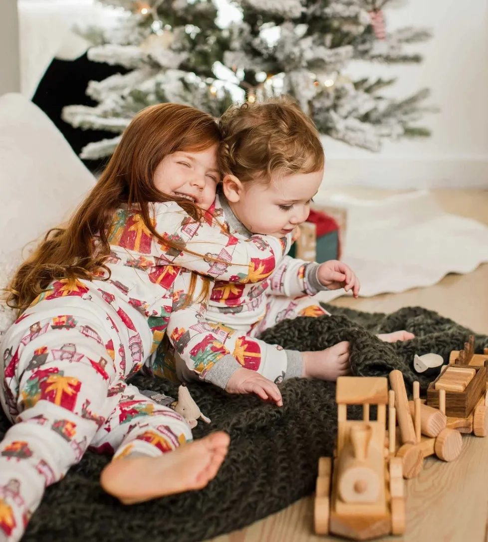 Burt's Bees Organic Baby One-Piece Sleep & Play Holiday Toy Train