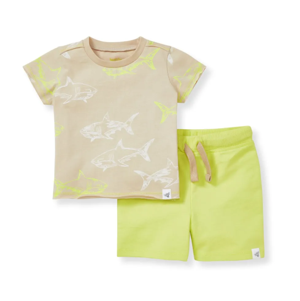 Burt's Bees Organic Great White Shark Tee & Short Set