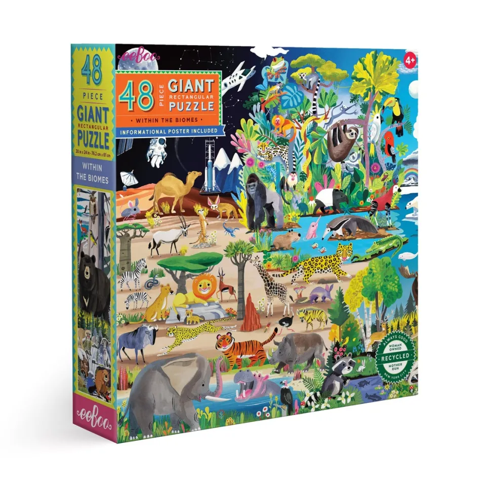 eeBoo 48 Piece Giant Puzzle Within the Biomes