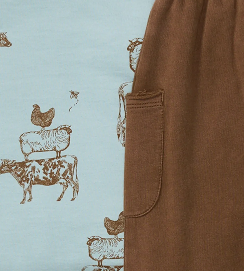 Burt's Bees Organic Baby Stacked Farm Animals Shirt and Pant Set