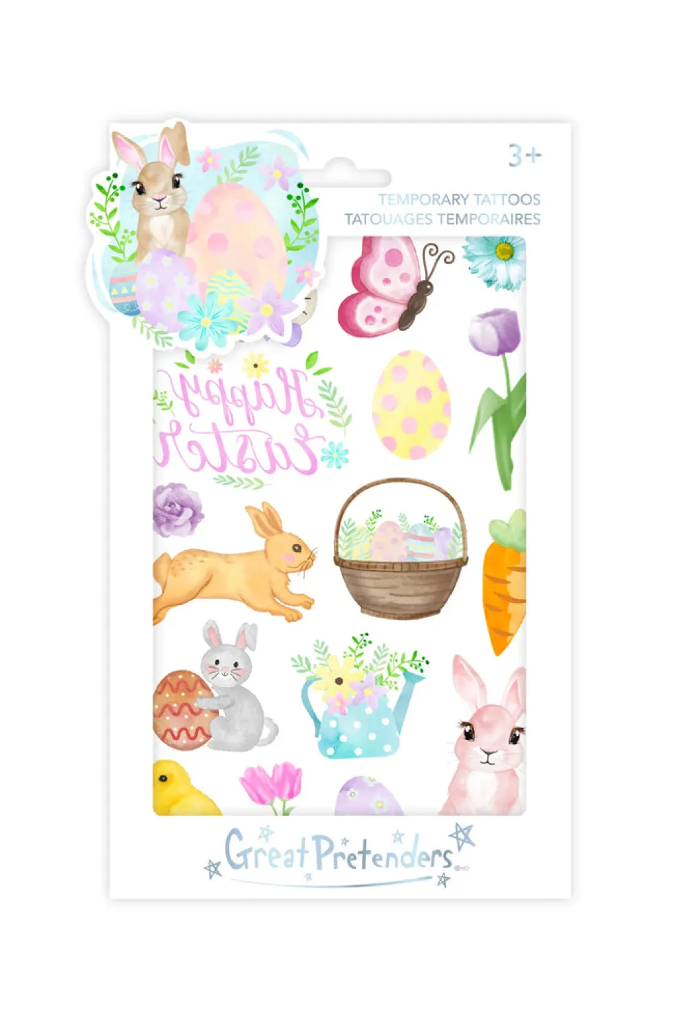 Great Pretenders Temporary Tattoos: Easter Bunny