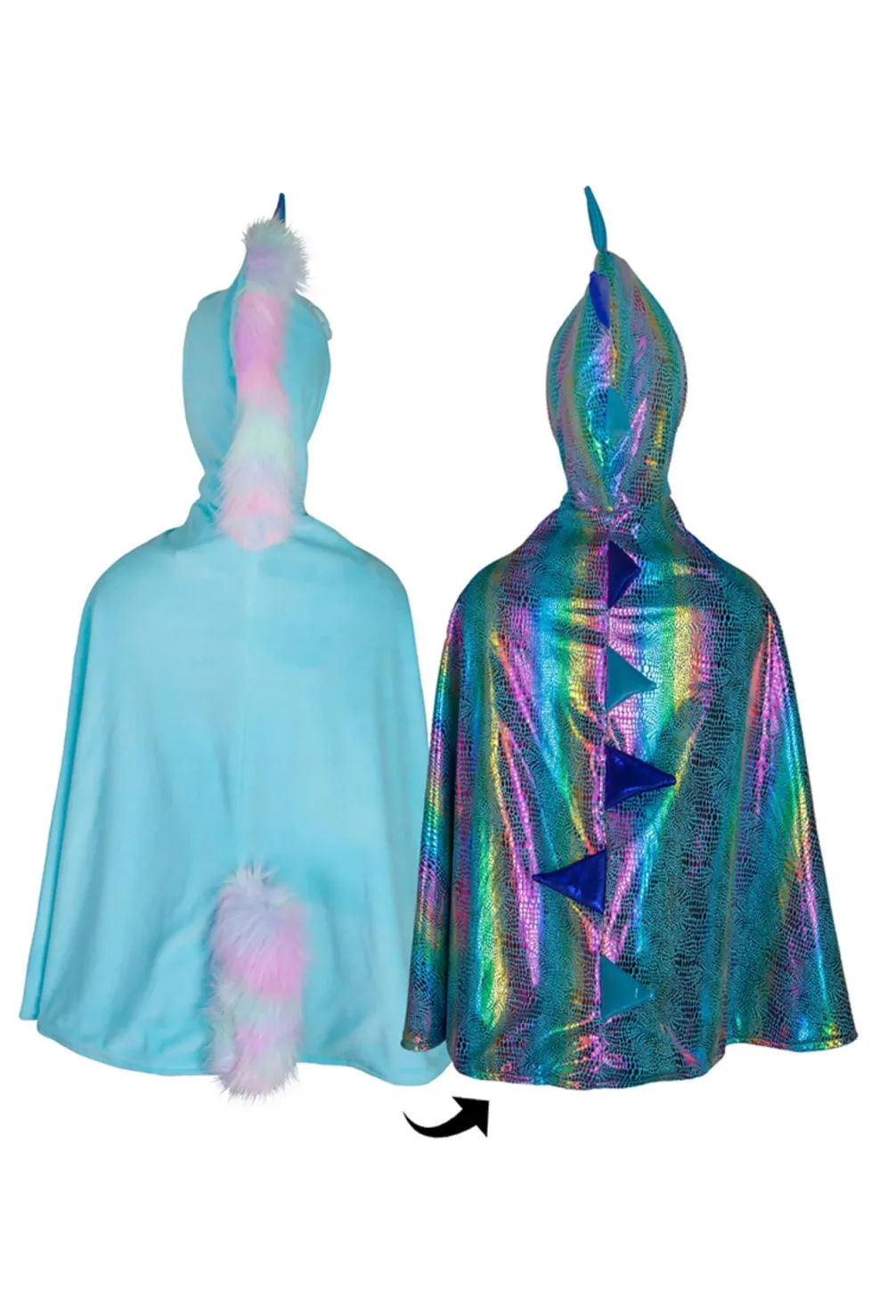 Great Pretenders Reversible Unicorn/Dragon Cape Size 5/6