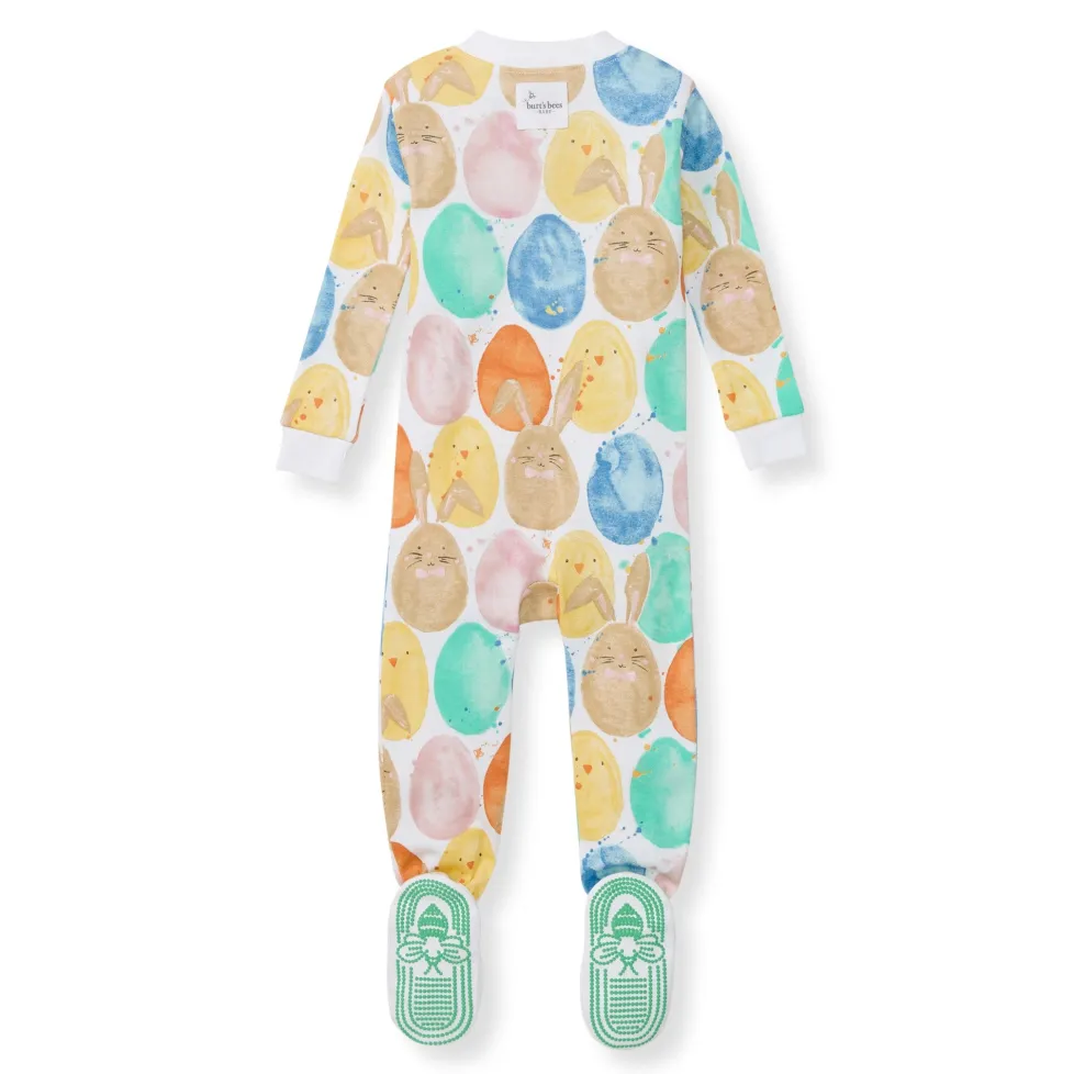 Burt's Bees Organic Baby One-Piece Sleeper Easter Friends