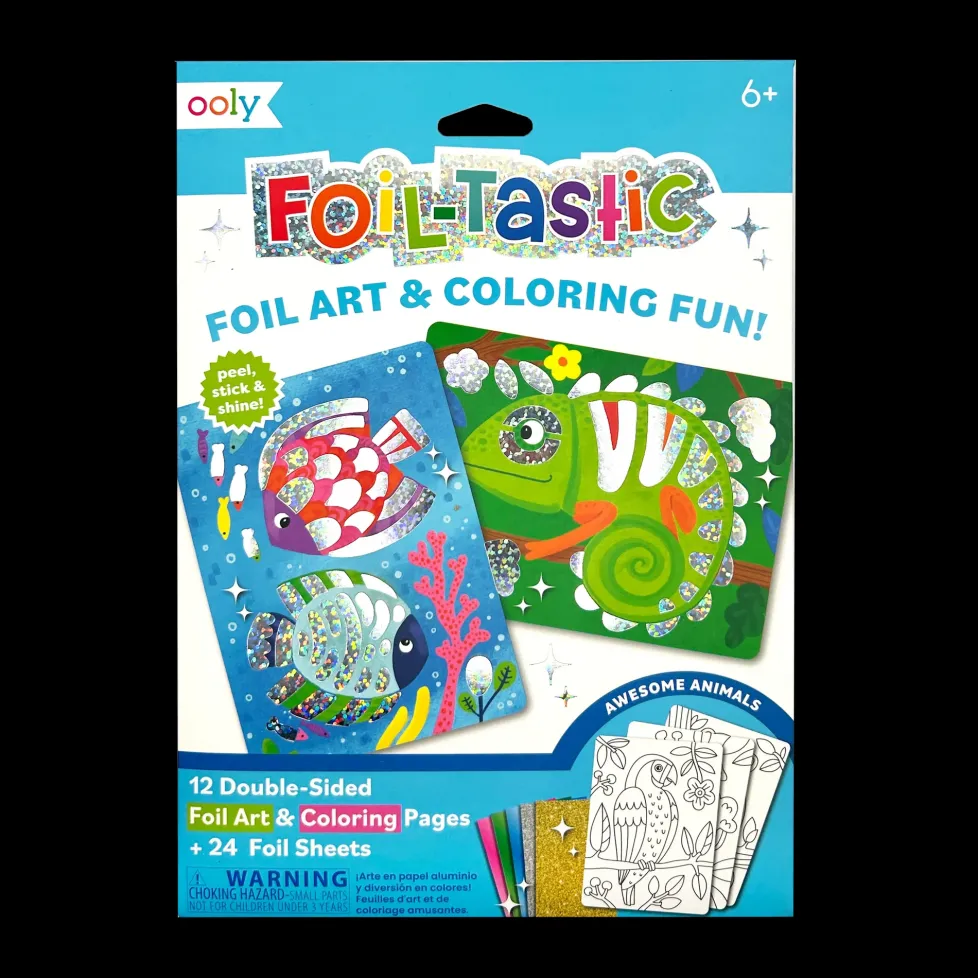 Ooly Foil-tastic Foil Art & Coloring Set - Awesome Animals