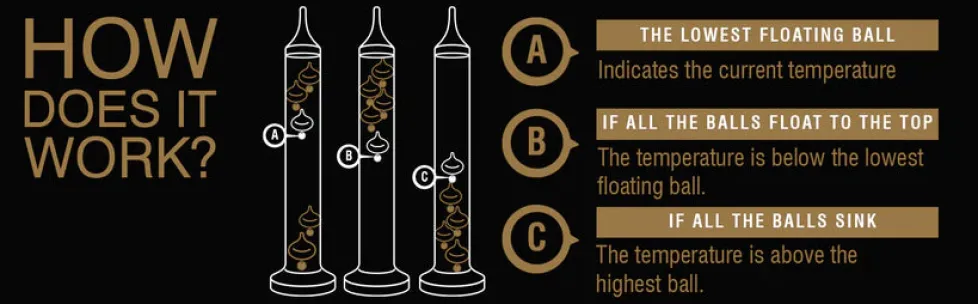 Heebie Jeebies Galileo's Thermometer 11