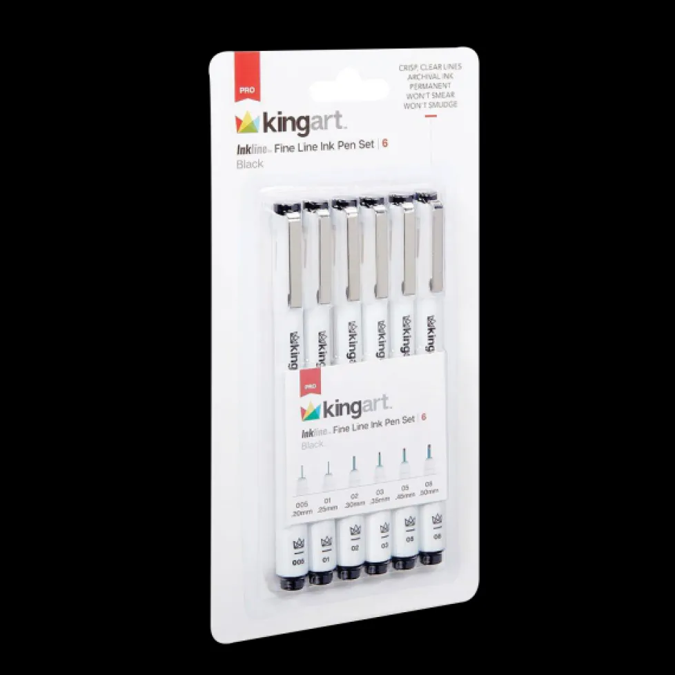 Kingart™ Fine Line Ink Pen Set