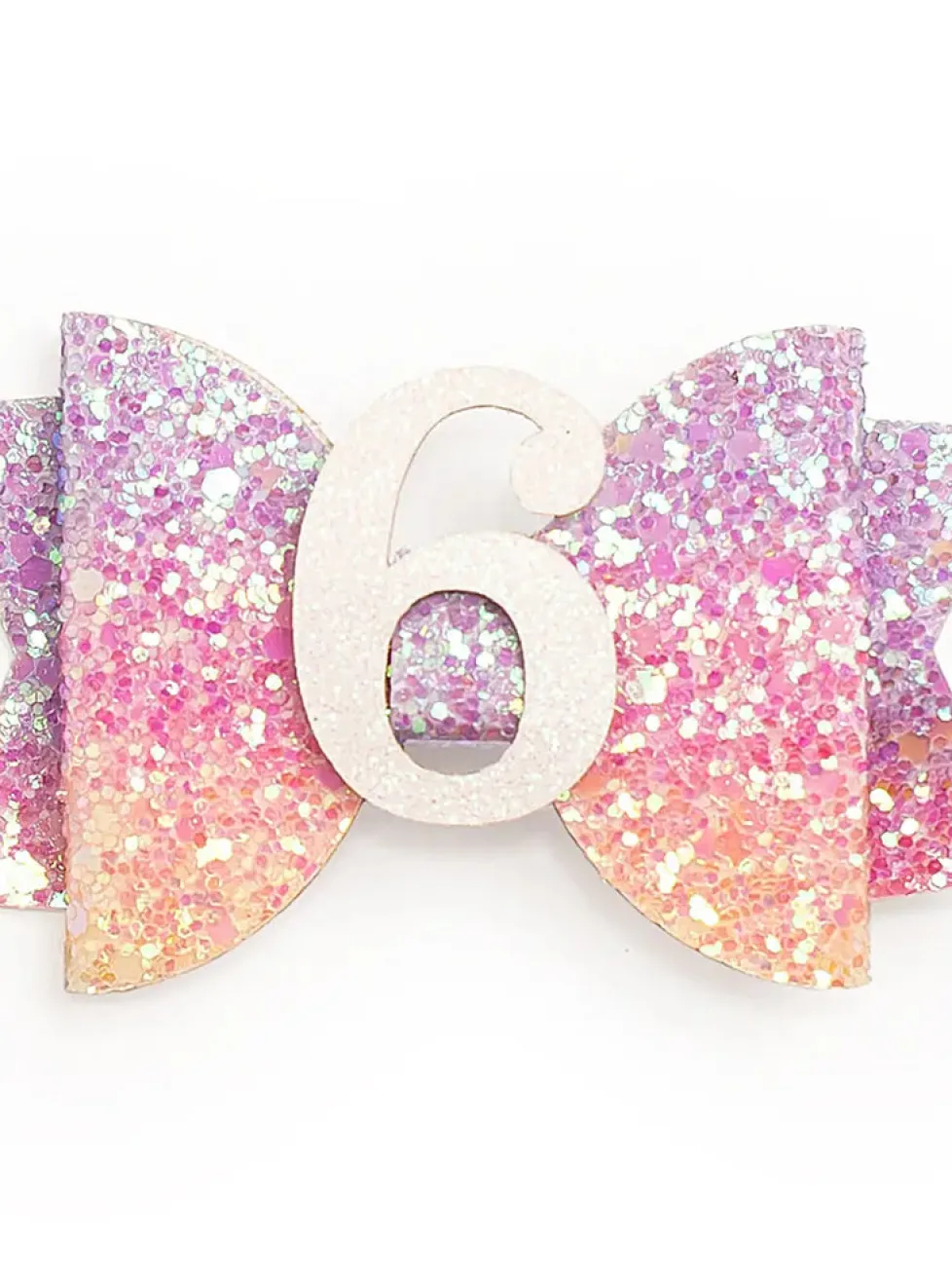 Sweet Wink: Pastel Rainbow Clip: 6th Birthday