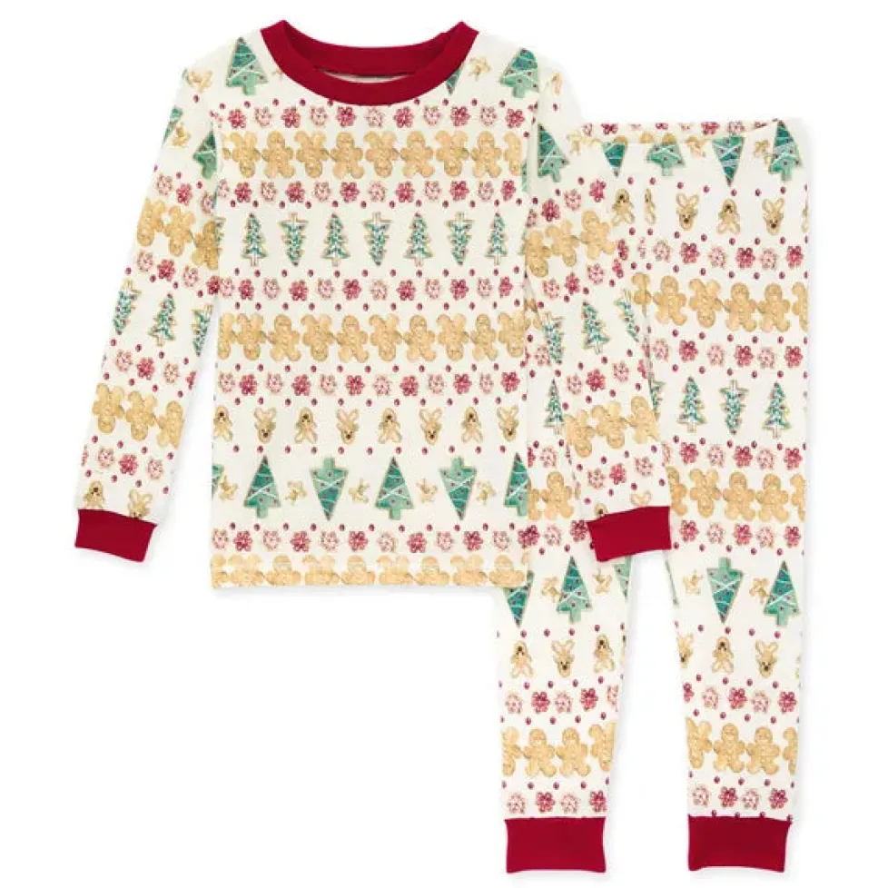 Burt's Bees Organic Two-Piece Pajamas Gingerbread Fair Isle
