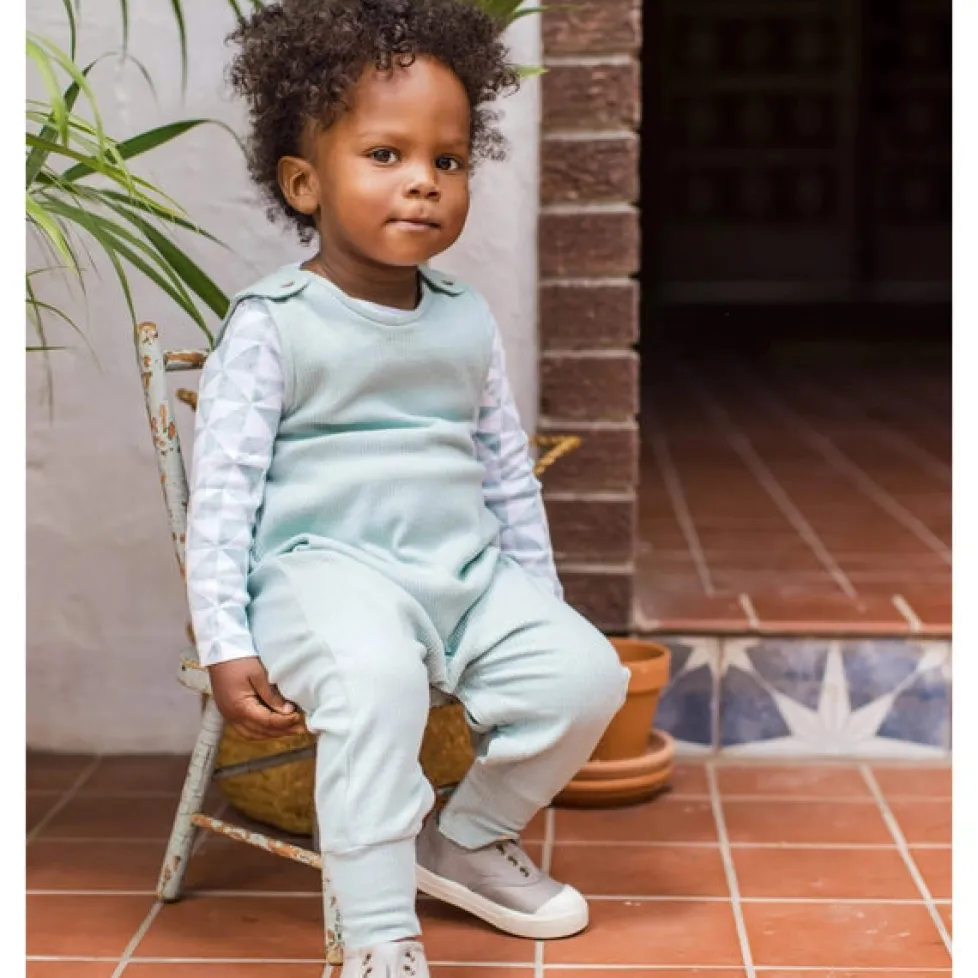 Burt's Bees Organic Baby Ribbed Jumpsuit & Tri Check Bodysuit Set