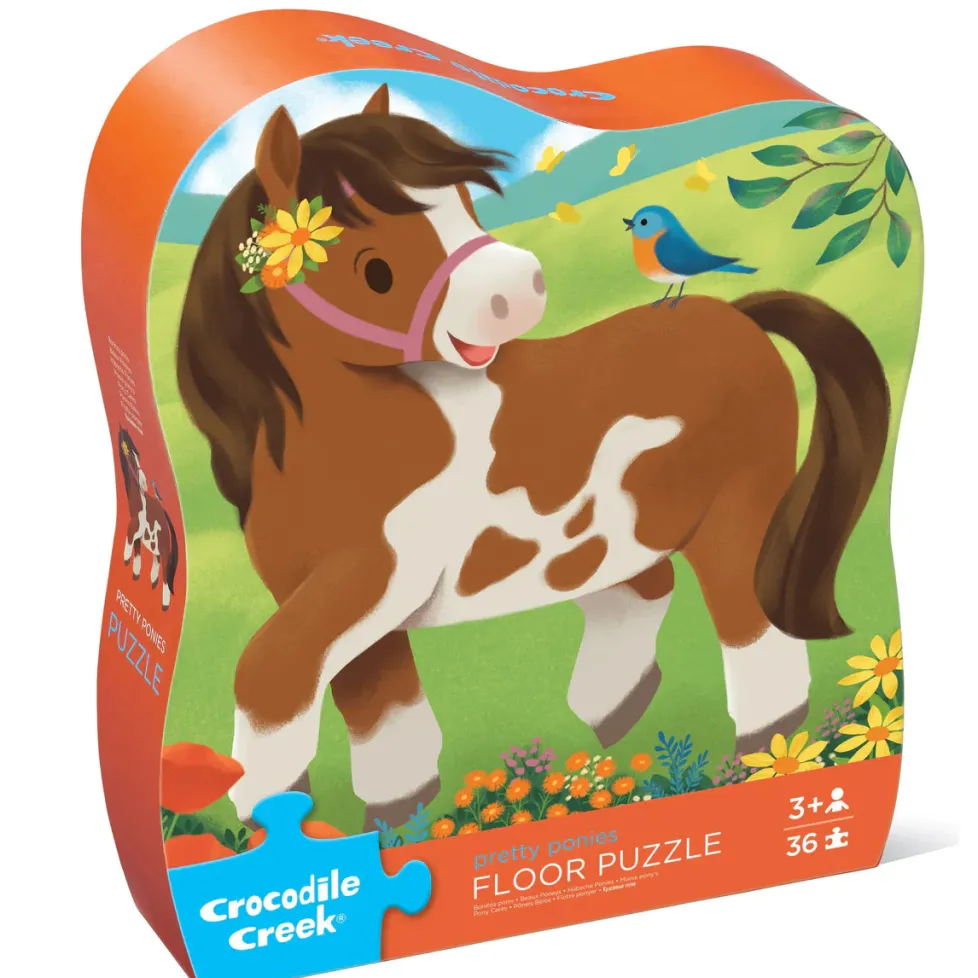 Crocodile Creek 36 Piece Floor Puzzle Pretty Ponies