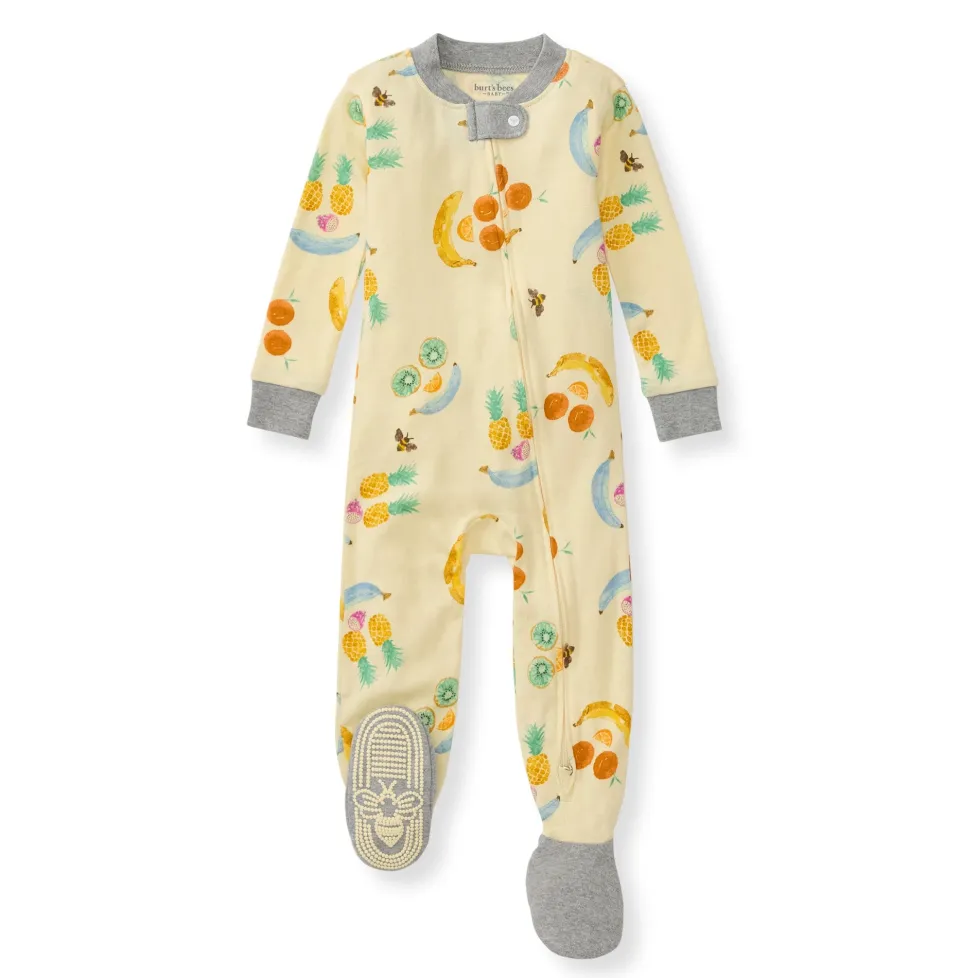Burt's Bees Organic Baby One-Piece Sleeper Play With Your Food