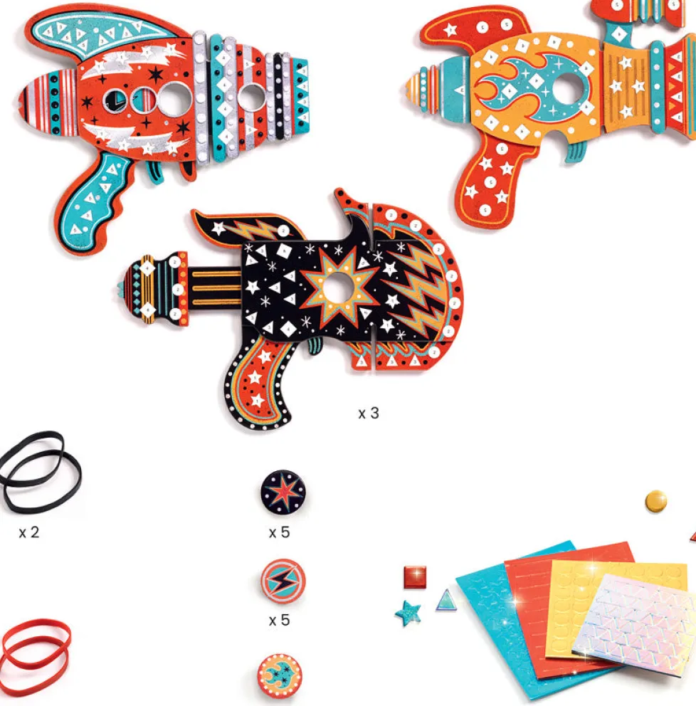 Djeco Do It Yourself Kosmik Token Launchers Craft Kit