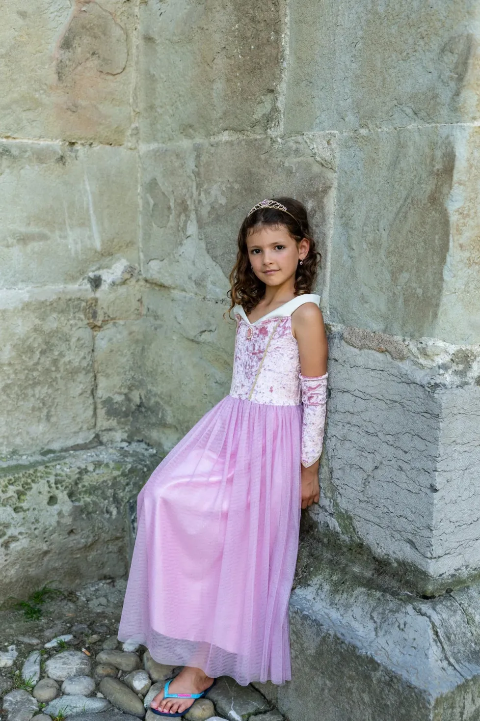 Great Pretenders Velvety Soft Sleeping Sweetheart Princess Gown with Arm Warmers