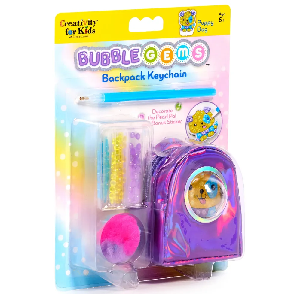 Creativity for Kids Bubble Gems™ Backpack Keychain Puppy Dog