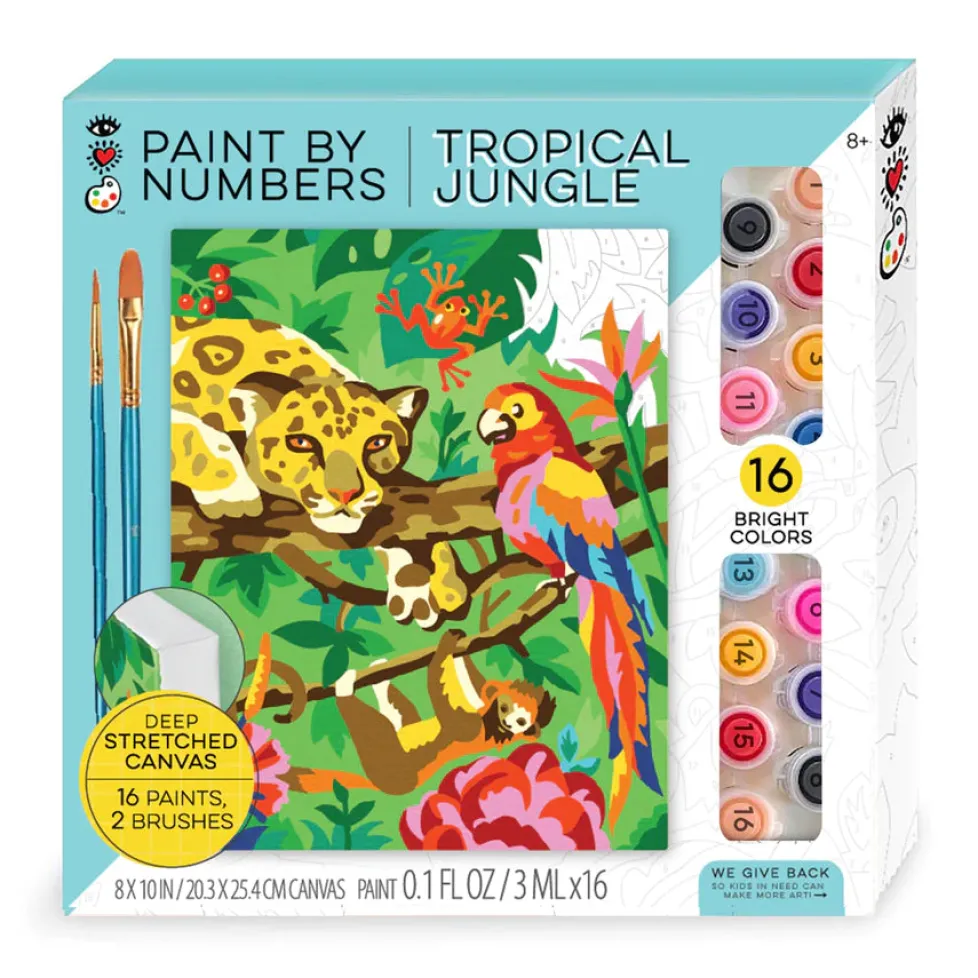 Bright Stripes iHeartArt Paint by Numbers: Tropical Jungle