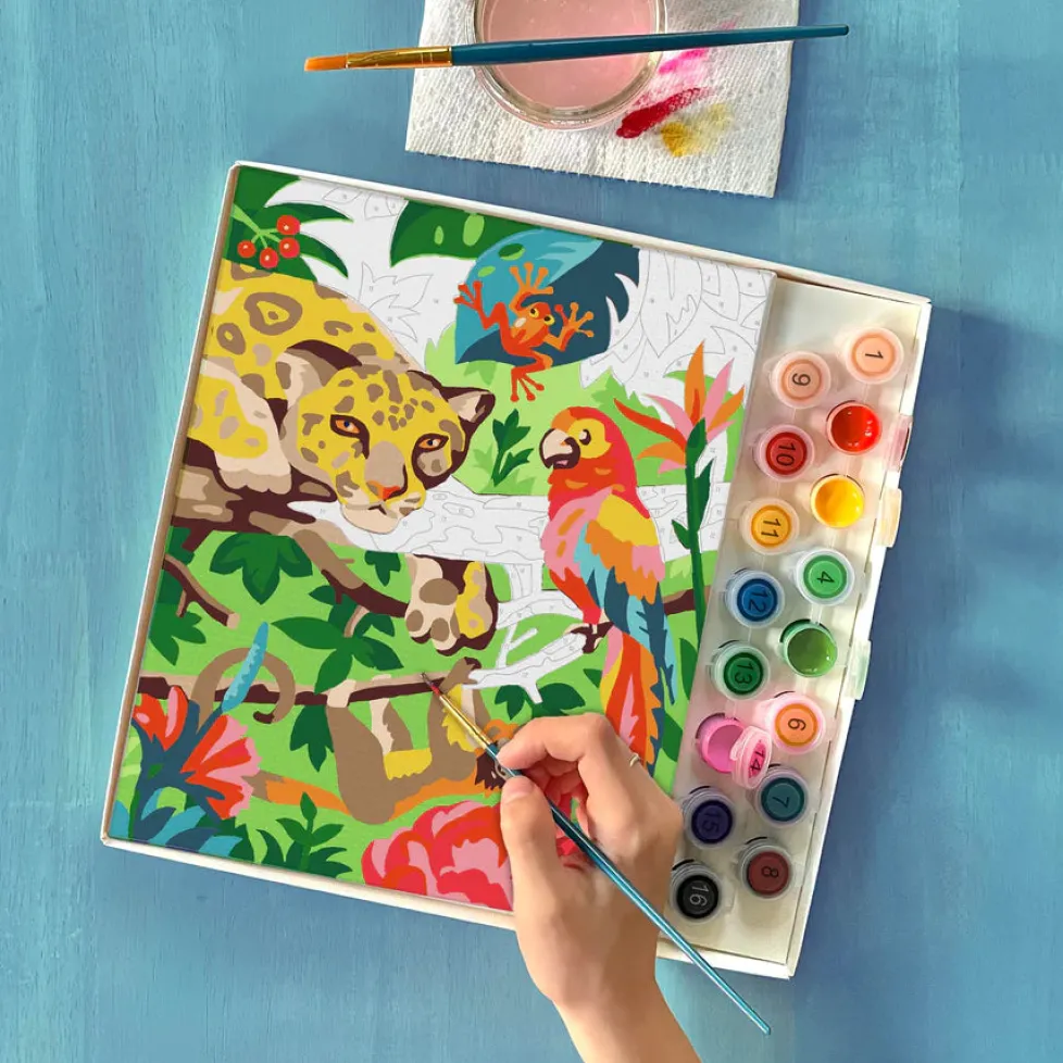 Bright Stripes iHeartArt Paint by Numbers: Tropical Jungle