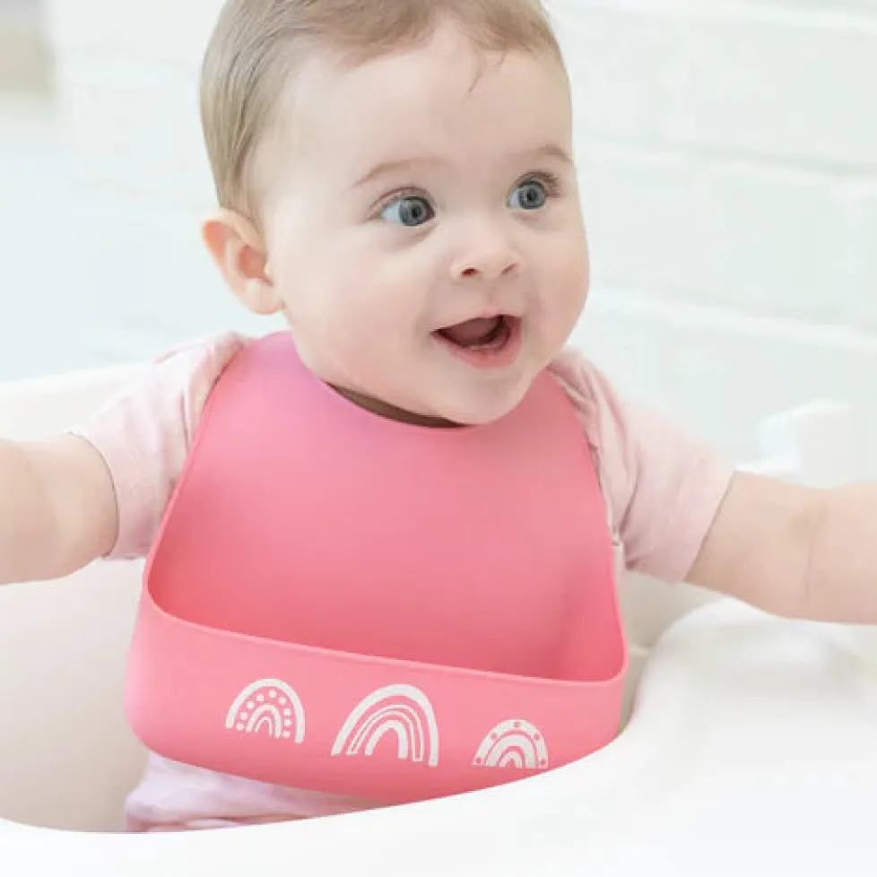Bella Tunno Little Bites Starter Bib: Chasing Rainbows