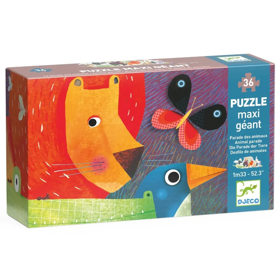 Djeco Giant Floor Puzzle 36 Piece: Animal Parade