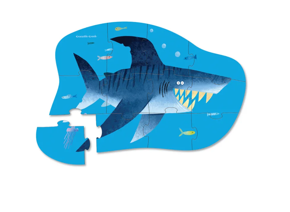 Crocodile Creek 12 Piece Mini Puzzle Shark City