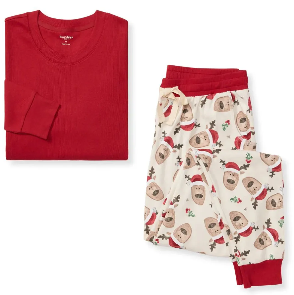 Burt's Bees Organic Adult Pajamas Guide My Sleigh