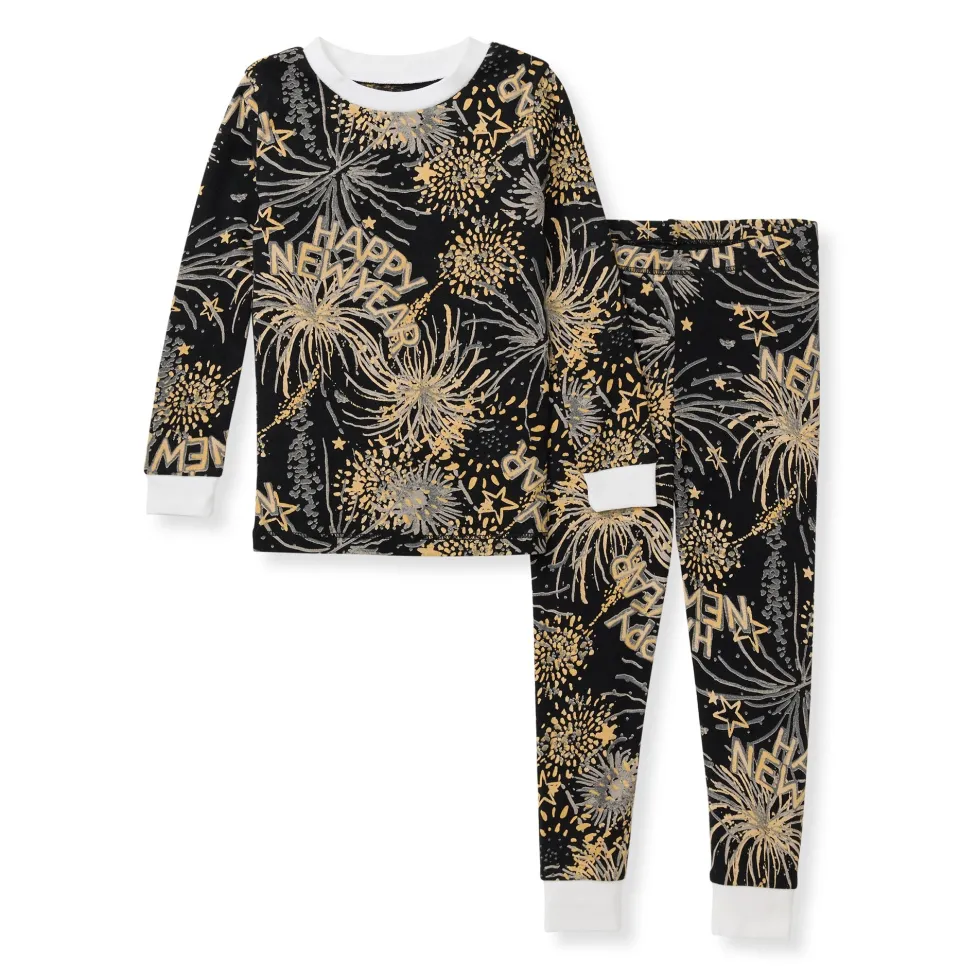 Burt's Bees Organic Two-Piece Pajamas New Year Cheer!