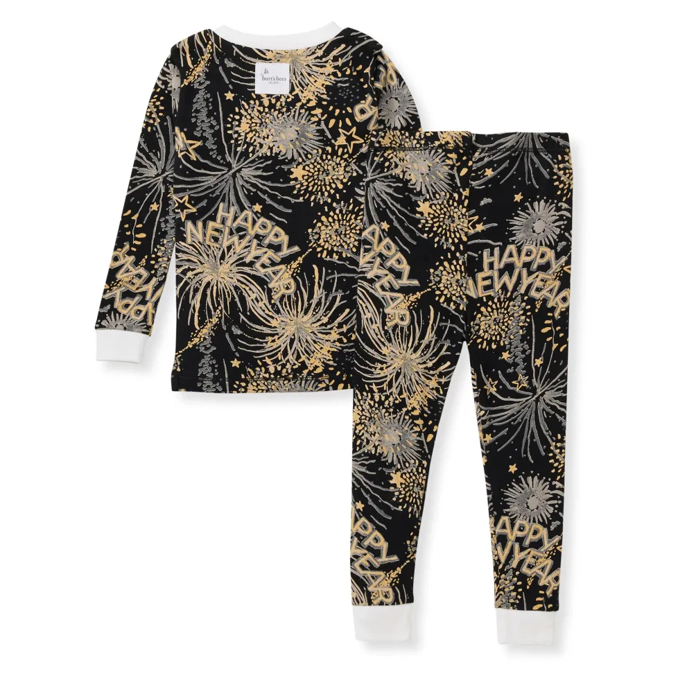 Burt's Bees Organic Two-Piece Pajamas New Year Cheer!