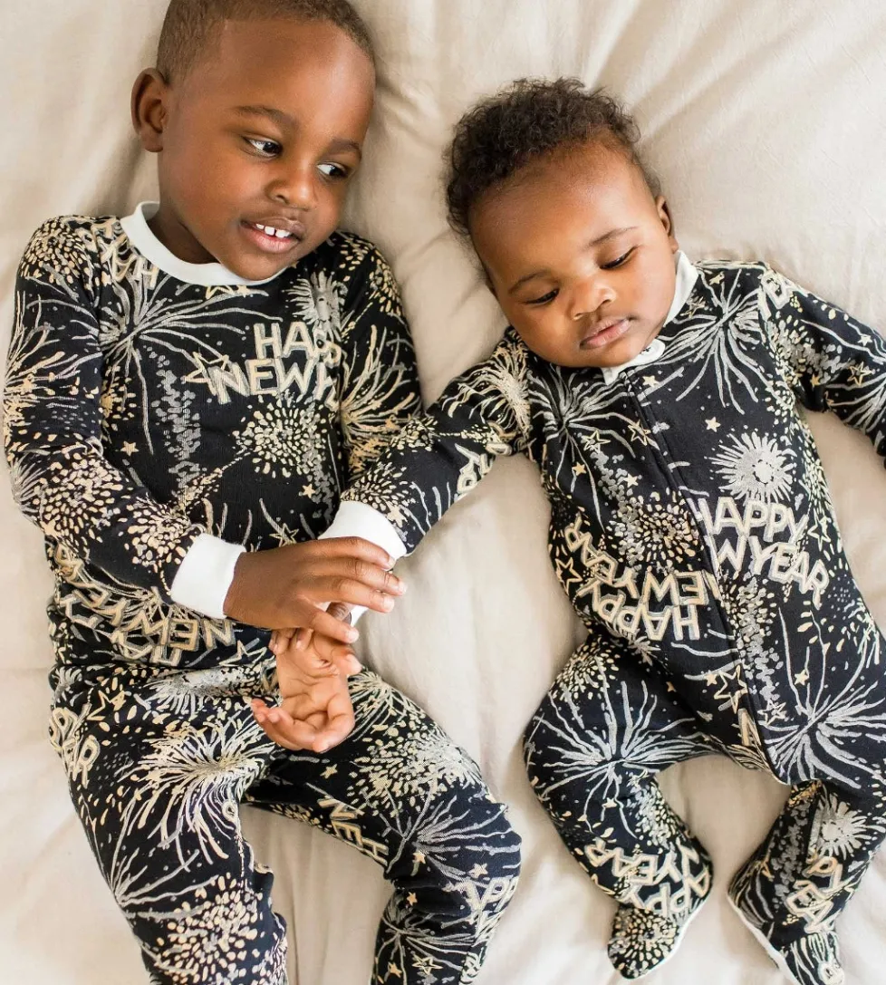 Burt's Bees Organic Two-Piece Pajamas New Year Cheer!