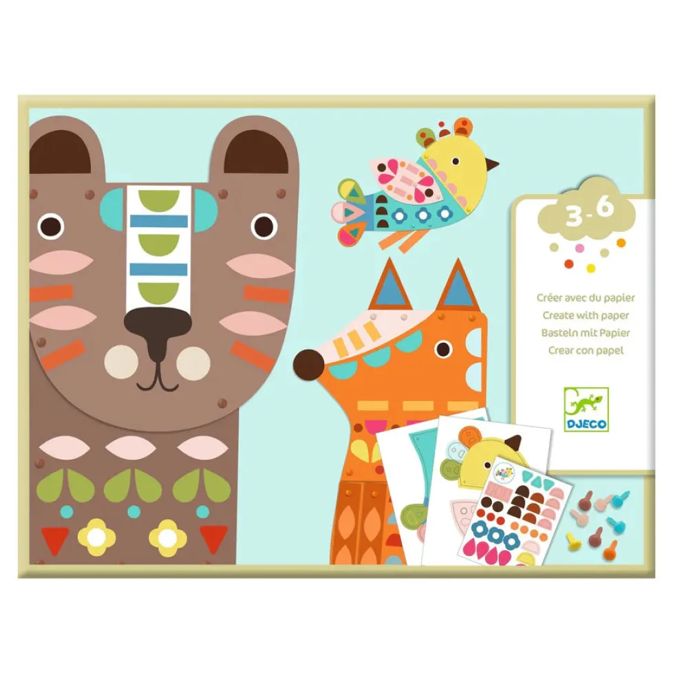 Djeco 3 Giant Animals Collage Activity